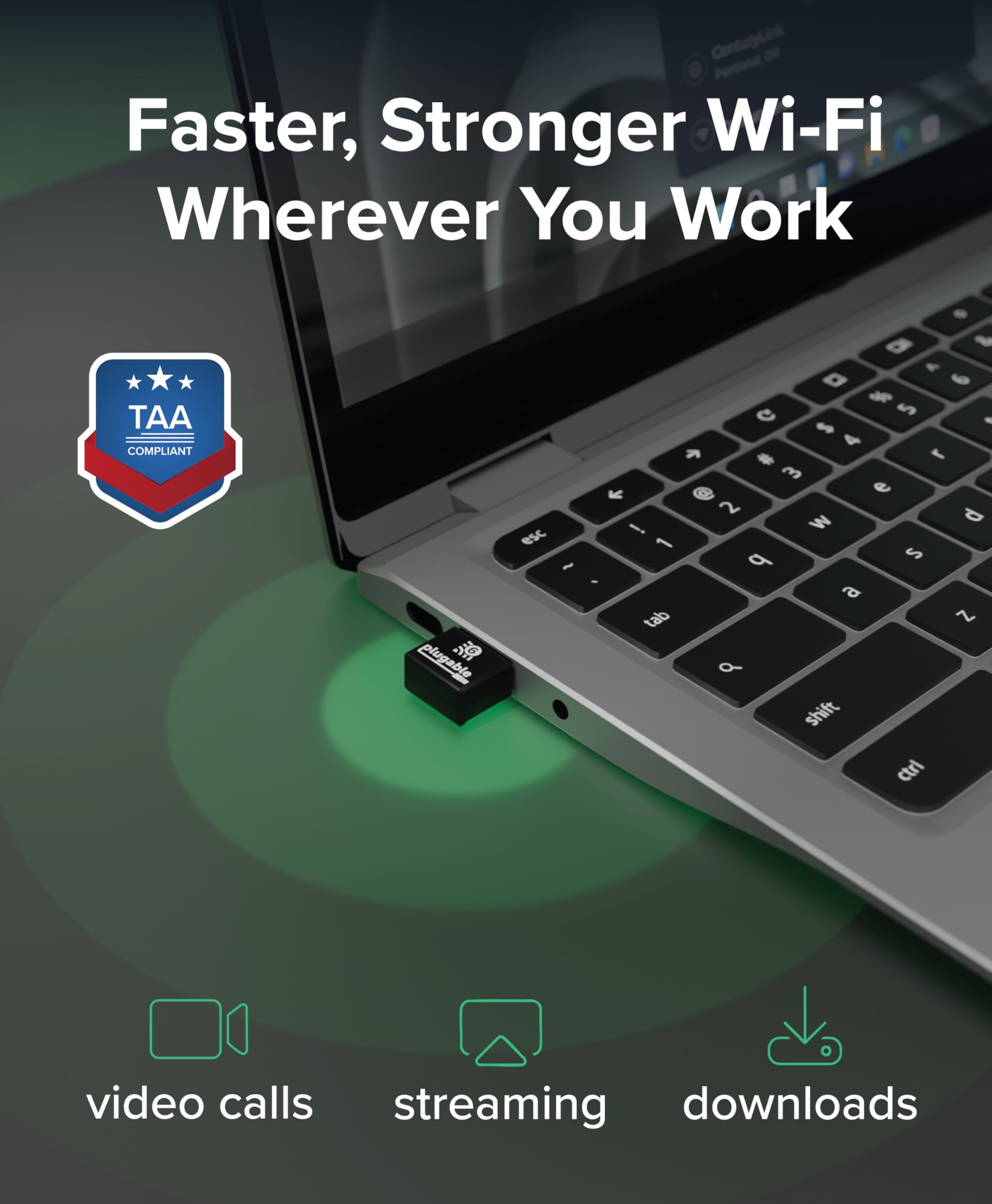 Amazon.com: Plugable USB WiFi Adapter AX180 (RTL8832BU) – Dual